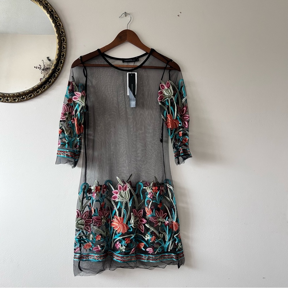 Zanzea | Sheer Floral Tunic